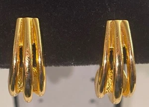 Vintage goldfarbene Ohrclips TEH12-42 - Bild 1 von 7