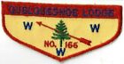 Boy Scout OA 166 Quelqueshoe Lodge Flap F2 RARE