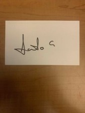 GRZEGORZ LATO - SOCCER - AUTOGRAPH SIGNED - INDEX CARD - AUTHENTIC- B6802