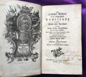 Rare 1762 1st! - FREDERICK THE GREAT ON THE ART OF WAR - Prussia, Color Plates - Picture 1 of 12