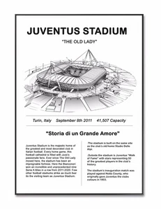 Póster de fútbol de la Juventus, póster del estadio de la Juventus, regalo de arte de pared de la Juventus, a4 - Imagen 1 de 4