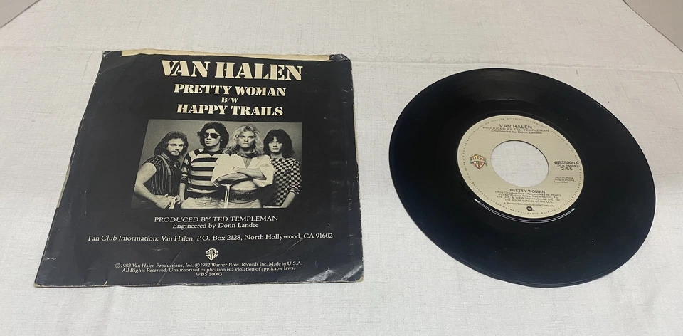 Van Halen Happy Trail Stereo Mono Promo Picture Sleeve 1982 WBS50003 Vinyl (7") - Image 1 of 1