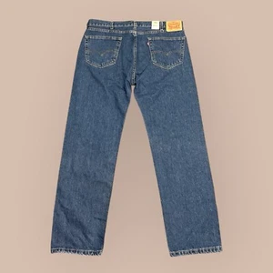 Levi's 505 Herren blau Denim normale Passform gerades Bein Jeans Größe 38 x 32 neu mit Etikett klassisch - Bild 1 von 7