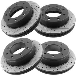 Front & Rear Drilled Brake Rotors for Express 2500 Savana 2500 Sierra HD Yukon - Picture 1 of 8