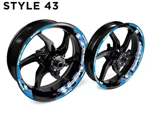 Suzuki GSR 750 Motorcycle Wheel Rim Wrap Decal Stickers For 17 Inch Wheels - Picture 1 of 24