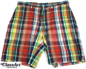Polo Ralph Lauren vintage uomo a quadri chino corta rossa taglia 36 - Foto 1 di 6