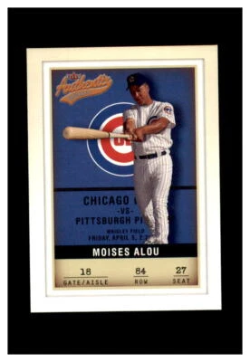 MOISES ALOU BASEBALL CARD 2002 FLEER AUTHENTIX #84 CHICAGO CUBS - Image 1 of 2