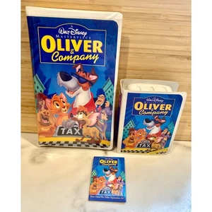 Oliver & Company VHS Masterpiece Collection + 1996 McDonald’s Toy + Disney Pin - Picture 1 of 9