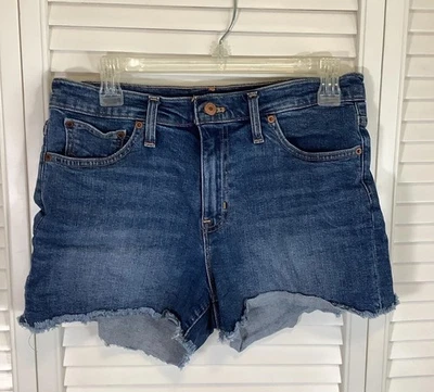 J. Pantalones Cortos CREW Mercantile Corte Denim Niño Mujer Talla 28 Cintura Alta Lavado Oscuro Foto 1 de 4