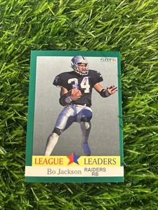 1991 Fleer Football League Leaders Bo Jackson Los Angeles Raiders #416  F43 - Picture 1 of 2