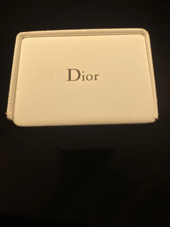 Dior Empty Eyeglass Sunglass Case White Fold Over Rectangle Trinket Jewelry Box - Image 1 of 4