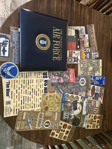 United States US Air Force Gold Seal Logo Blue 12x12 Scrapbook W/ Paper Stickers - Picture 1 of 22