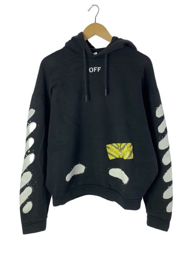 FELPA CON CAPPUCCIO OFF WHITE XXS COTONE Nera Usata