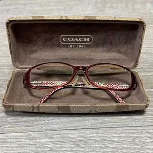 Coach Brille Brillengestell Blossom 554 Burgund Rot Acetat 51 16 135 Hartschalenetui - Bild 1 von 12