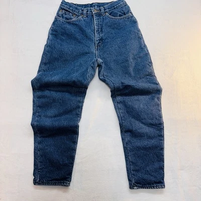 Jeans LL Bean Doble L Forrados de Vellón Cónicos Mamá Hechos en EE. UU. Talla 26 De Colección Foto 1 de 4
