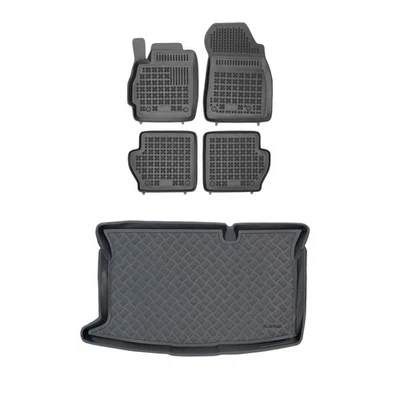 Rezaw-Plast Floor Mats for Mazda 2 2007–2014 PE Cargo Mat Custom Fit Black Foto 1 de 4
