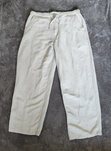 Cubavera Linen Men’s Pants~Beige, Draw String Elastic Waist, Linen Blend ~Large - Picture 1 of 7
