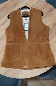 Fairfax and Favor Matilda Gilet Tan Suede Size 14 - Picture 1 of 8
