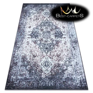 Modern amazing printed RUG ANTIKA ornament frame grey ancret washable practical - Picture 1 of 12