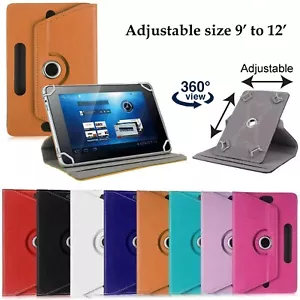 360 Rotating Leather Cover Case Stand Wallet For Punos X10 10.1" IPS Tablet - Picture 1 of 7