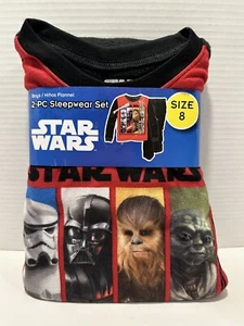 Star Wars Pajamas Set 2 Piece Sleepwear Set Size 8 Storm Trooper Yoda Vader NEW! - Picture 1 of 12