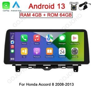 12.3" 64GB Android 13 Car Stereo Radio GPS For Honda Accord 8 2008-2013 Carplay - Picture 1 of 19