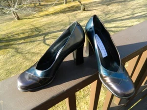 Zapatos de salón Pura Lopez punta redonda de tacón alto en cuero brillante multicolor, Euro 36 - Imagen 1 de 12