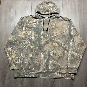 Vintage Realtree Camo Cotton Pullover Hoodie Sweatshirt Hunting Size XL - Picture 1 of 9