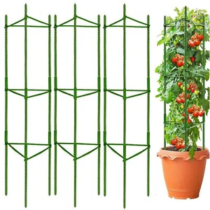 Tomato Cage for Garden 48 Inch Heavy Duty Plant Supports Trellis 4ft 3 Pack - Picture 1 of 8