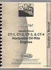 Stover CT-1 CT-2 CT-3 CT-4 Engine Horizontal Oil Rite Owners Operators Manual