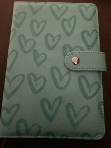 Green Hearts Leatherette Cover Journal 256 Lined Pages - Picture 1 of 3