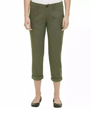 Tommy Hilfiger 女式卷袖卡普里裤迷迭香(橄榄色)XLarge 全新带标签 — 第 1/3 张图片