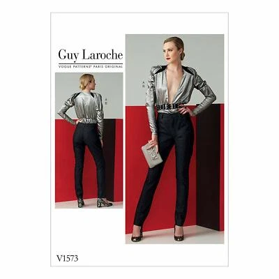 Vogue V1573 Misses Deep V-Neck Top and Seam Detail Pant Pattern Sz 4-12 or 12-20 - Изображение 1 из 4