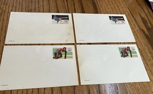 4 postales vintage de los Juegos Olímpicos de 1980 5,5x3,5 sin usar - Imagen 1 de 2