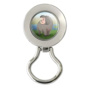 Hippopotamus Goes Roar Magnetic Metal Eyeglass ID Badge Holder - Picture 1 of 3