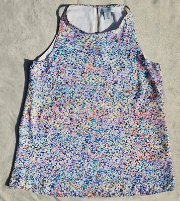 Usado en Excelente Condición - Top Forrado Adrienne Vittadini Para Mujer Multicolor, Cuello Alto; Talla Pequeña Foto 1 de 3