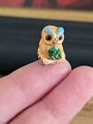 Micro Miniatures Hand Painted Clay Owl Figurines Set Of 2