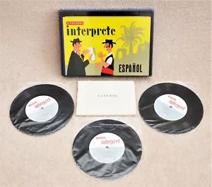 VINTAGE VISAPHONE INTERPRETE ESPANOL SPANISH LANGUAGE COURSE BOOK RECORDS.. 1960 - Picture 1 of 11