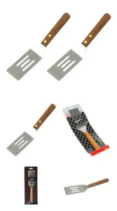 6 Chef Craft Slotted Cookie Spatula 8 inch Stainless Steel Wooden Handle, 6 Pack - Picture 1 of 1