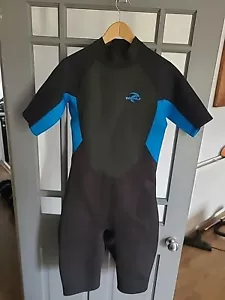 WAIHUI black and blue Shortie wetsuit size large Preowned  - Picture 1 of 5