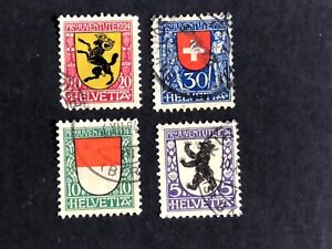 Suiza 1924 sellos sellados Pro-Juventud nº cat. MICHEL 209..212  en (o) val. 24€