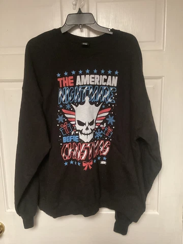 AEW Cody Rhodes "American Nightmare" Before Christmas Sweatshirt, Men 2XL, WWE Cover