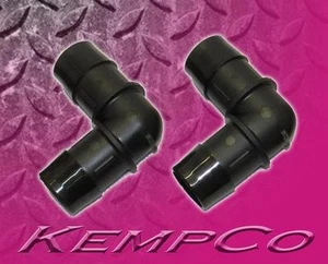 (2) 1" Hose-Barb ELBOW Fittings Black Nylon - Auto, Marine, Hydroponics, - Picture 1 of 2