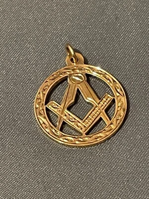9ct Masonic Fob/Pendant Birmingham 1993. Yellow Gold - Image 1 of 3