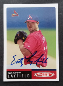 2002 Topps (Total) SIGNED: Scotty Layfield, CARDINALS #823