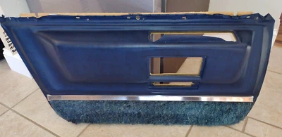 1971-76 Cadillac Fleetwood Sedan Deville BLUE Rear Lower Door Panel Pad Armrest - Image 1 of 4