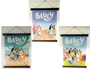 set of 3 bluey poster/canvas 12"w x 15"h poster frame included. - Picture 1 of 15