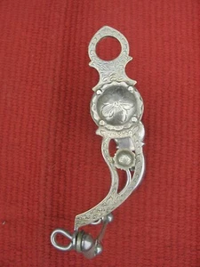 WESTERN VINTAGE CONCHO SHOW BIT - 5 INCH MOUTH - HOODED PORT - Picture 1 of 10