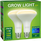 2 Pack Led Grow Light Bulb, Br30 Grow Light Bulbs, Full Spectrum Grow Light Bulb