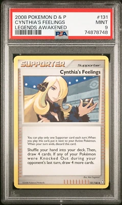Pokemon Cynthia's Feelings 131/146 Legends Awakened - PSA MINT 9 - POP of only 7 - Image 1 of 2